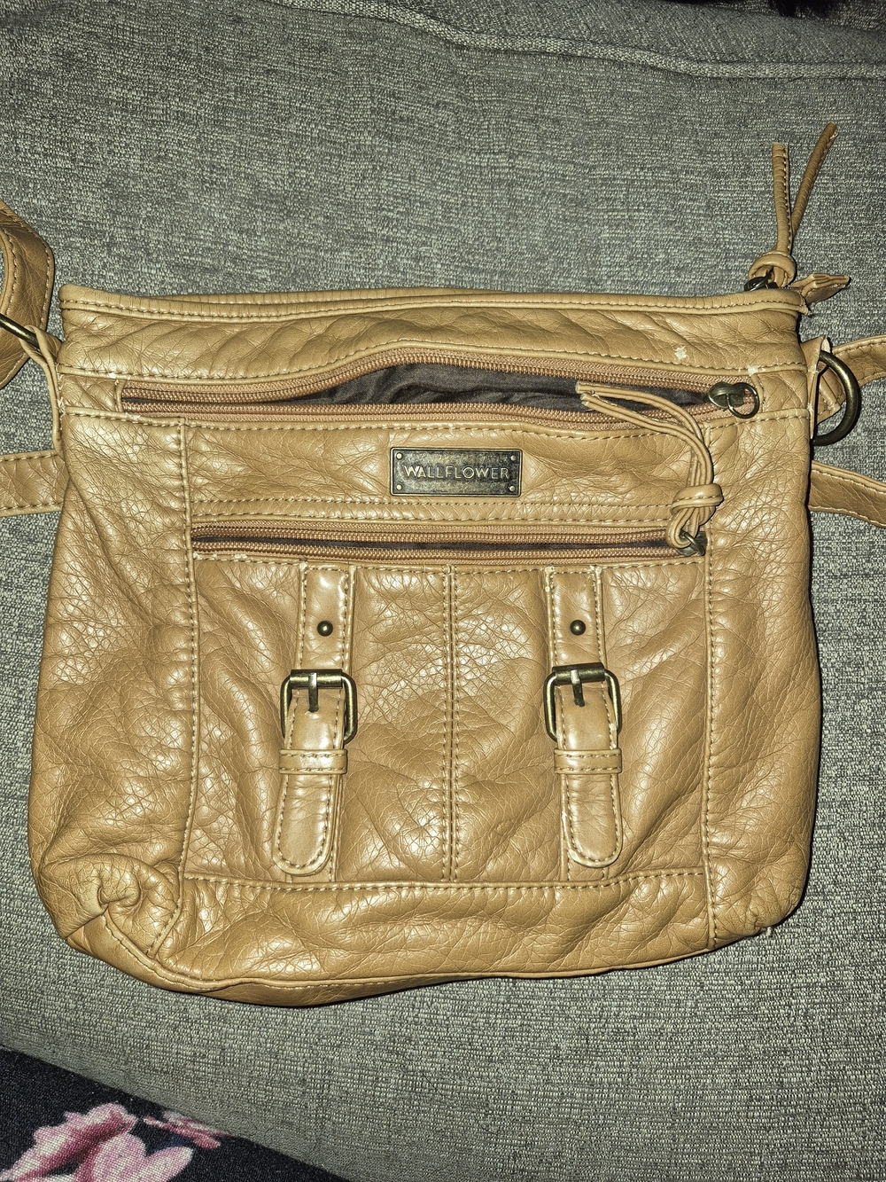 Wallflower Tan Crossbody Bag - Sleek Everyday Shoulder Purse